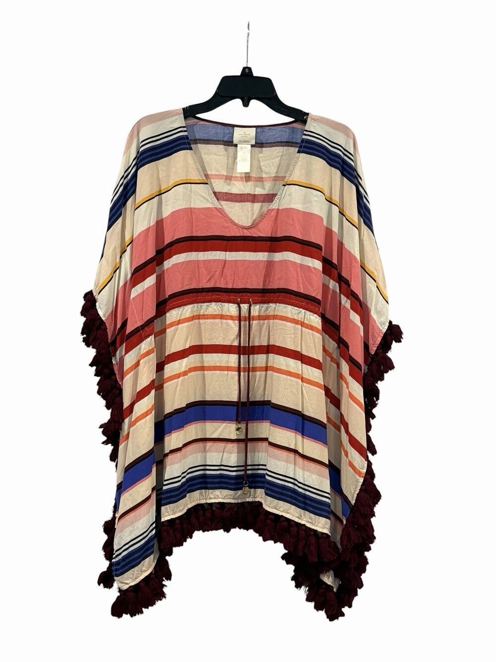 Kate Spade Women’s Miramar Striped Swim Cover Up Size Small Kaftan Style Swim
